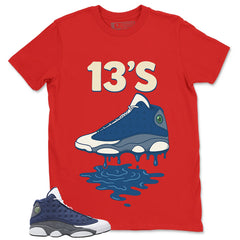 13's Dripping Shirt - Match Air Jordan 13 Flint 2020