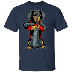 Dachshund Tattoo I Love Mom Cute Dog Shirt Mother's Day Gift - Zadago