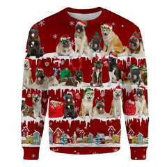 Akita Dog Sweatshirt Cute Ugly Christmas Sweater Christmas Gift Idea For Friend Dog Owner - Zadago