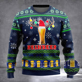 Beer Reindeer Christmas Ugly Sweater Funny Xmas Sweater Gifts For Beer Lovers - Zadago