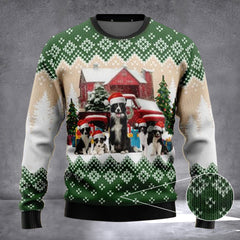 Border Collie Ugly Christmas Sweater Jumper Border Collie Gifts Dog Lovers - Zadago
