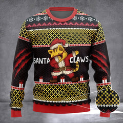 Cat Dabbing Santa Claw Ugly Christmas Sweater Funny Cat Xmas Jumper Christmas Gift Ideas - Zadago
