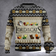 Lord Of The Cats Ugly Christmas Sweater Xmas Best Christmas Gifts For Cat Lovers - Zadago