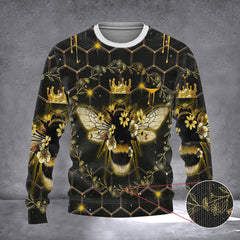 Bee Sweater Queen Bee Ugly Christmas Sweater Funny Vintage Clothing Gift Ideas For Christmas - Zadago