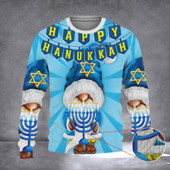 Gnome Hanukkah Christmas Sweater Ugly Hanukkah Sweater Gifts For Jewish Men Women - Zadago