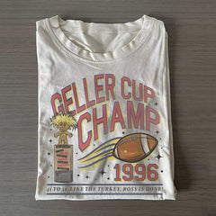 Geller Bowl Cup Champ 1996 90s Nostalgia T-Shirt Vintage Or Retro Tee Shirts - Zadago