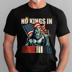 Bigfoot No Kings In America Since 1776 T-Shirt FDT Shirt Gifts For Father - Zadago