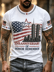 25 Years Anniversary 2001 2026 T-Shirt We Will Never Forget Shirt Merch Gifts For Dad
