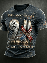 25th Anniversary 2001 2026 T-Shirt Twin Towers Shirt Patriotic Gifts