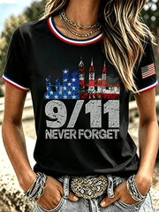 25th Anniversary 911 T-Shirt Twin Towers Patriotic Shirt Her Gifts Idea