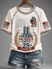 25th Anniversary T-Shirt Twin Towers American Clothing Unique Gift For Women