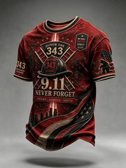 Honor The 343 911 Never Forget T-Shirt Sacrifice Service Firefighter Helmet Shirt Best Gifts