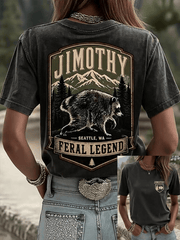 Jimothy Seattle WA Feral Legend T-Shirt Funny Raccoon Shirt Gifts For Fans