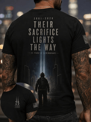 Their Sacrifice Lights The Way 2001 2026 T-Shirt 25 Years Of Remembrance Shirt Fan Gift Ideas