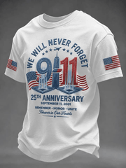We Will Never Forget Merch 25 Years Of Remembrance 2001 2026 T-Shirt Birthday Presents