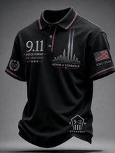 25th Anniversary Polo Shirt 911 Never Forget Clothing Birthday Gift For Husband
