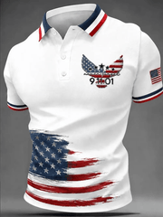 25th Anniversary Polo Shirt Patriotic American Clothing Birthday Gift For Husband