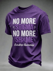 No More Stigma No More Shame Overdose Awareness T-Shirt Ribbon Merch Unique Gifts For Husband