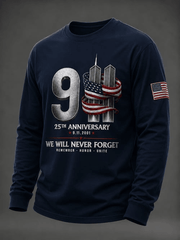 We Will Never Forget Long Sleeve Shirt 25th Anniversary 2001 2026 Firefighter Merch Best Gifts