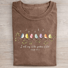 I Will Sing Of The Goodness Of God Psalm 89 1 T-Shirt Cute Colorful Birds Shirt Unique Gift