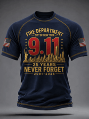 Fire Department City Of New York T-Shirt 911 25 Years Never Forget 2001 2026 Shirt Gift Ideas
