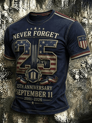 Never Forget 911 T-Shirt We Will Remember 25th Anniversary Shirt Best Gifts For Him