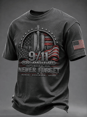 911 20th Anniversary September 11 2021 Never Forget T-Shirt US American Flag Honor Clothing Gift