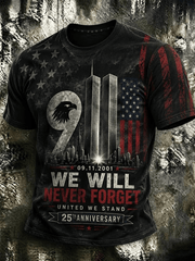 911 We Will Never Forget T-Shirt United We Stand 25th Anniversary Clothes Fan Gift