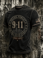 We Will Never Forget 911 T-Shirt 25th Anniversary September 11 2001 Shirt Gift Ideas For Husband