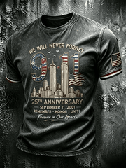 We Will Never Forget 911 T-Shirt 25th Anniversary Shirt Gift For American Patriots
