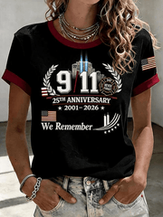 We Will Never Forget 911 T-Shirt 25th Anniversary Shirt Gift Ideas For American Patriots