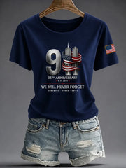 9 11 25th Anniversary Never Forget T-Shirt Best 9 11 Memorial Tee Best Gift For Girlfriend