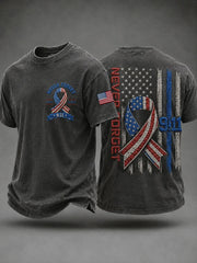 911 25th Anniversary Never Forget Vintage T-Shirt American Flag Apparel 911 Tribute Gift