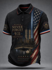 9 11 25th Anniversary Never Forget Polo Shirt 911 Clothing Patriot Day Gifts For Dad