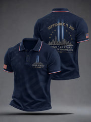 9 11 25th Anniversary Never Forget Polo Shirt September 11th Anniversary Clothes