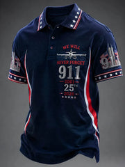 911 25th Anniversary Never Forget Polo Shirt 911 Patriotic Apparel Best Gift For Father