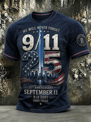 911 25th Anniversary Never Forget Shirt 911 Clothes Patriot Day Gifts
