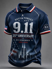 911 25th Anniversary Never Forget Polo Shirt 911 Apparel Tribute Gift For Husband