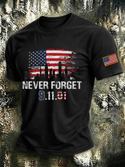 911 25th Anniversary Never Forget American Flag T-Shirt 911 Tribute Shirt Gift Ideas