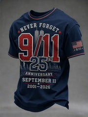 911 25th Anniversary Never Forget T-Shirt Patriotic 911 Apparel Best Gift For Father
