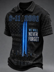 911 25th Anniversary Never Forget Polo Shirt 911 Clothing Memorial Gift For Husband