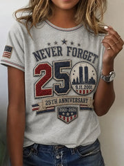 9 11 25th Anniversary Never Forget T-Shirt 9 11 Tribute Apparel Best Patriotic Gifts
