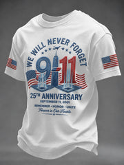 9 11 25th Anniversary Never Forget T-Shirt 9 11 Incident Shirt Patriotic Presents