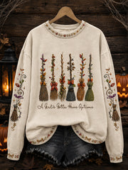 A Girl's Gotta Have Options Sweatshirt Witch Broom Clothing Unique Gift For Her