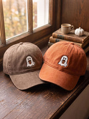 Cute Ghost Drinking Coffee Baseball Cap Spooky Cute Halloween Ghost Dad Hat Meaningful Gifts