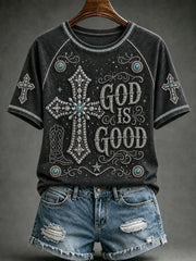 God Is Good T-Shirt Christian Cross Faith Shirt Christian Gifts For Friends