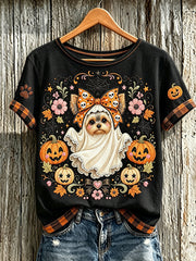 Cute Yorkshire Terrier T-Shirt Halloween Dog Tee Clothing For Halloween Lovers