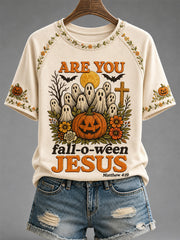 Are You Fall-o-ween Jesus Matthew T-Shirt Halloween Ghosts Merch Halloween Apparel