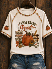 Farm Fresh Pumpkins Always Fresh T-Shirt Autumn Pumpkin Shirt Best Gifts For Wife