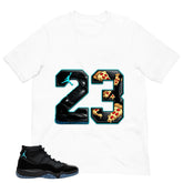 Number 23 Legend Shirt - Matching Air Jordan 11 Gamma Blue 2025